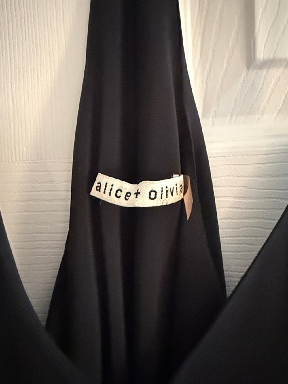 Alice and Olivia: Black Spaghetti-Strap Slip Dress - Picture 3 of 4